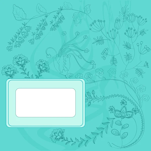 Beautiful floral design on a blue background.