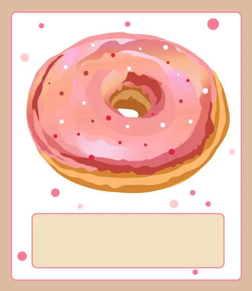Sweet delicious donut dessert in a pink glaze.