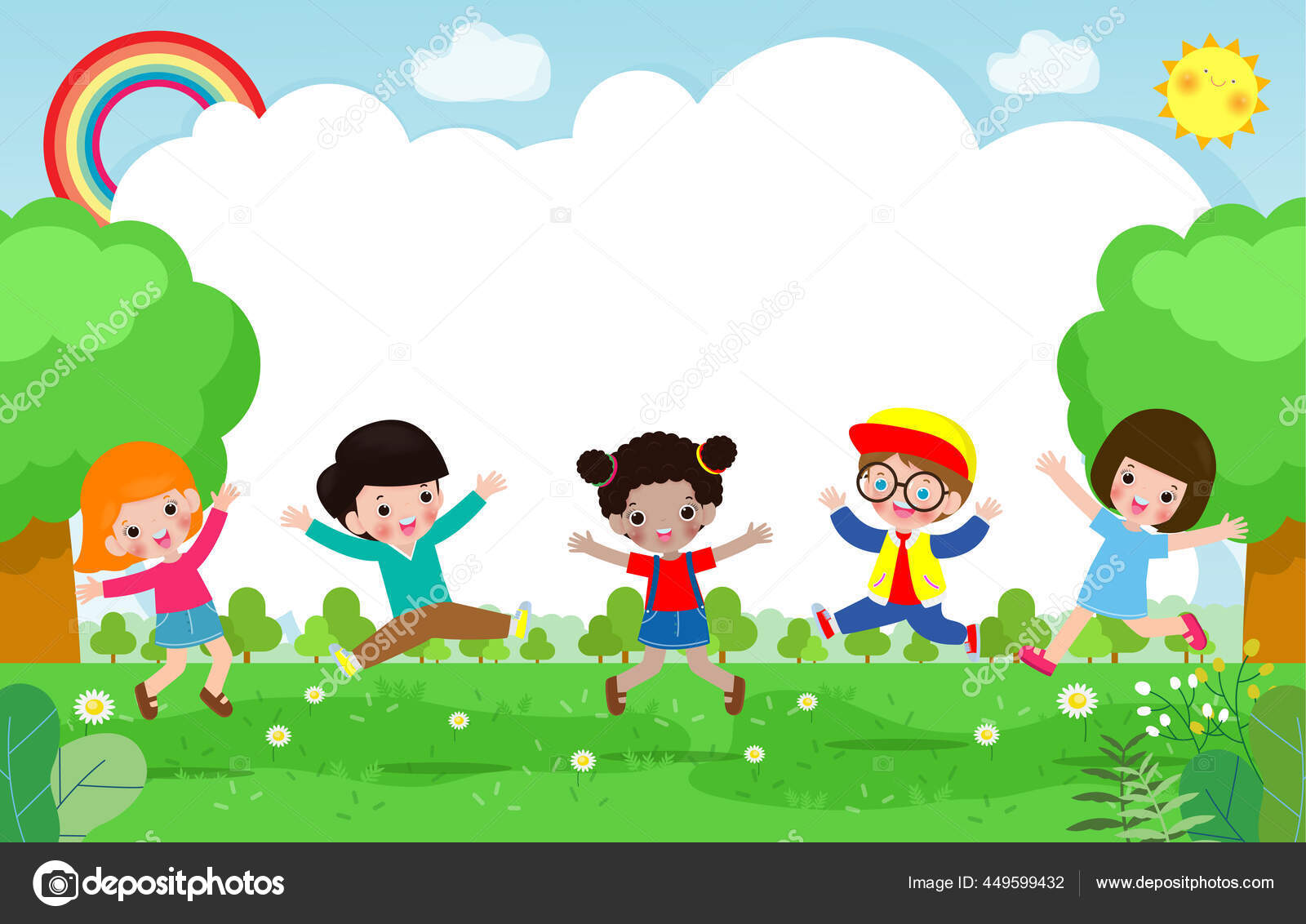 Happy kids jumping isolated  Happy kids, Childrens illustrations, Children  illustration