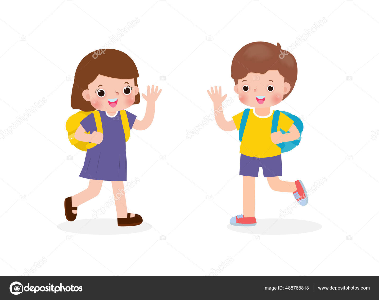 작별인사를 하는 아이