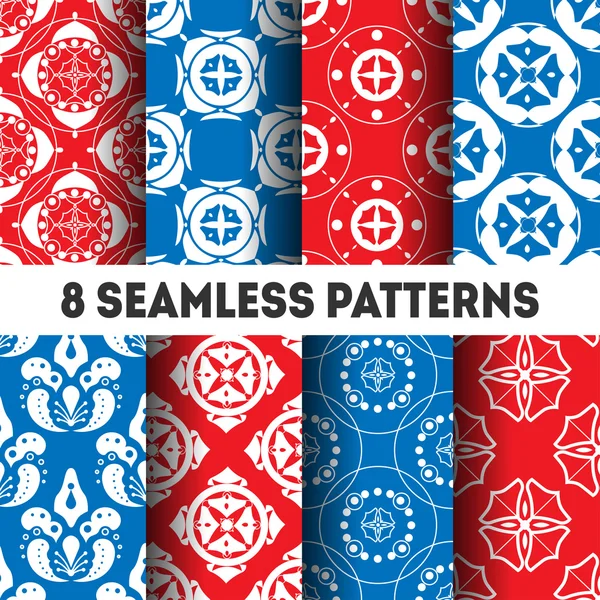 Seamless patterns set — Stock Vector