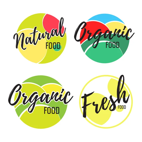 Logotipo alimenticio natural — Vector de stock