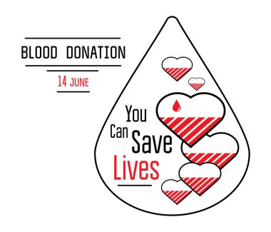 Blood donation icons clipart