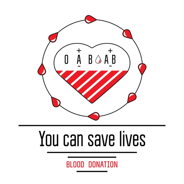 Icone della donazione di sangue — Vettoriale Stock