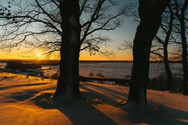 Şehrin dışında güzel bir kış sabahı