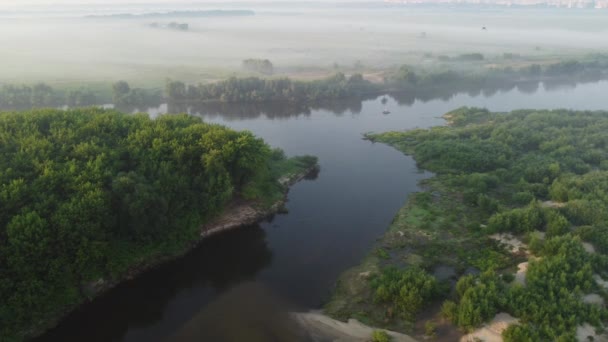 Krásné Letní Ráno Mimo Město Horní Pohled — Stock video