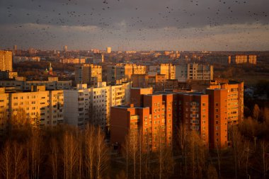 Şehrin dışında güzel bir sonbahar sabahı