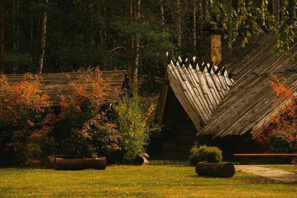 Piękny Jesienny Poranek Poza Miastem — Zdjęcie stockowe