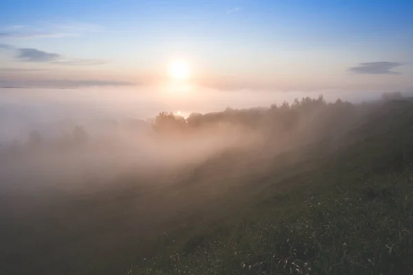 Ein Schöner Herbstmorgen Außerhalb Der Stadt — Stockfoto