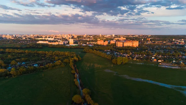 Une Merveilleuse Matinée Été Dehors Ville — Photo