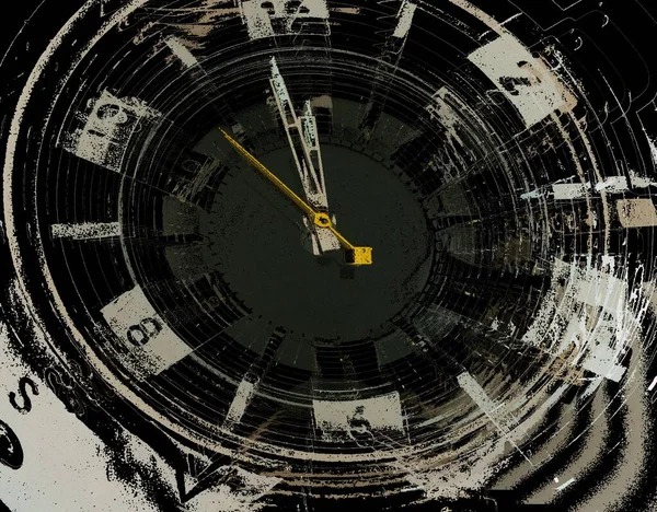 Relógio Mecânico Sobre Fundo Escuro — Fotografia de Stock