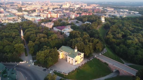 Утром Городом Вид Сверху — стоковое видео