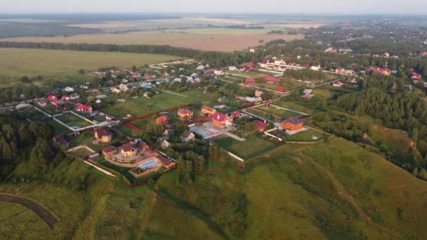 Чудовий Літній Ранок Містом Зверху — стокове відео