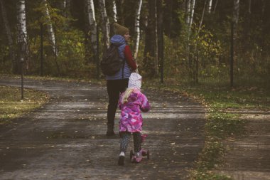 A wonderful autumn day a walk in the park