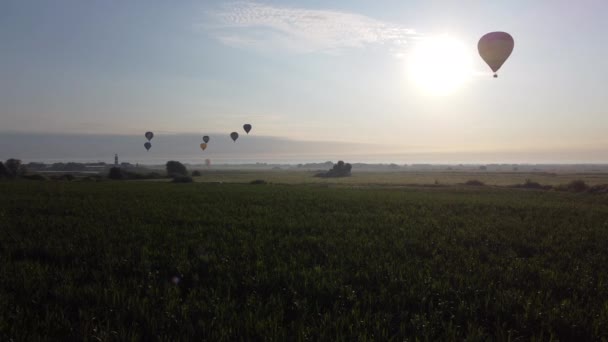 Hermosa Mañana Verano Fuera Ciudad Vista Superior — Vídeos de Stock