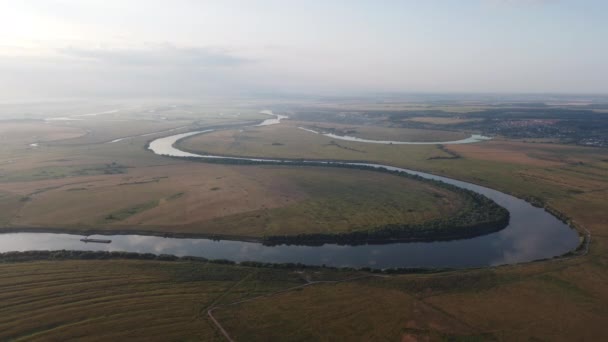 Krásné Letní Ráno Mimo Město Horní Pohled — Stock video