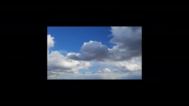 Nubes Fondo Vista Cielo Azul Desde Parte Superior — Vídeos de Stock