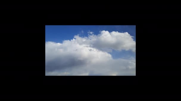 Achtergrond Wolken Blauwe Lucht Uitzicht Vanaf Top — Stockvideo