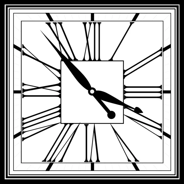 Retro klok met Roman Dial — Stockvector