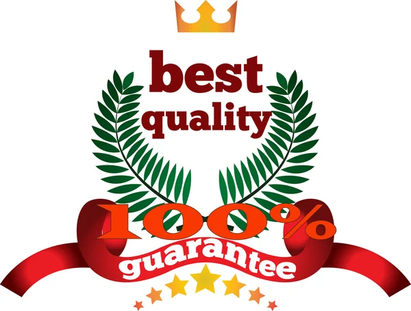 Quality and a full guarantee mark — Stock Vector