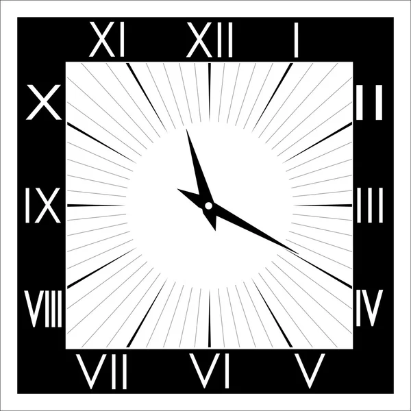 Retro klok met Roman Dial — Stockvector