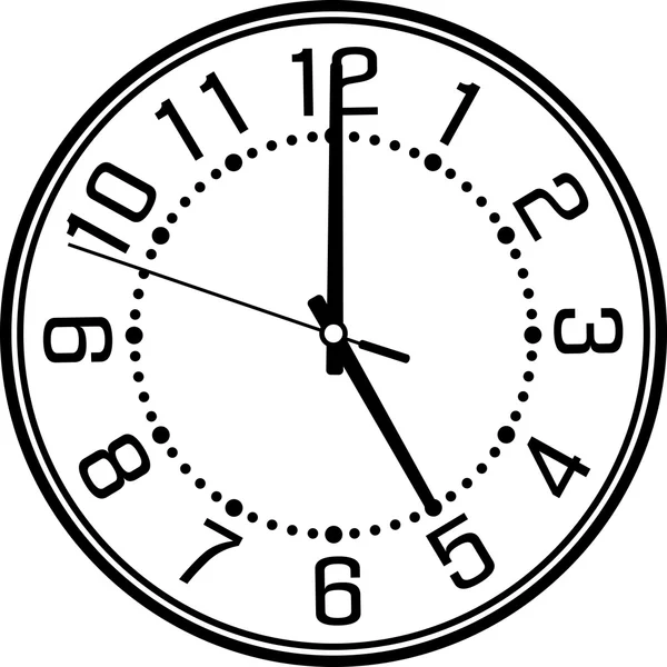 Настенные часы с арабским набором — стоковый вектор