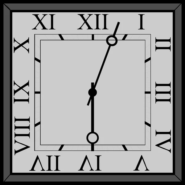 Retro klok met Roman Dial — Stockvector