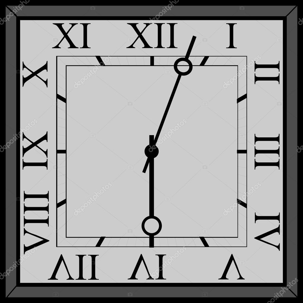 Retro Clock With Roman Dial Stock Vector C Ovi801 116150404