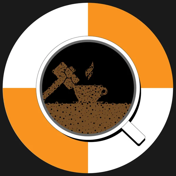 Сильный кофе — стоковый вектор
