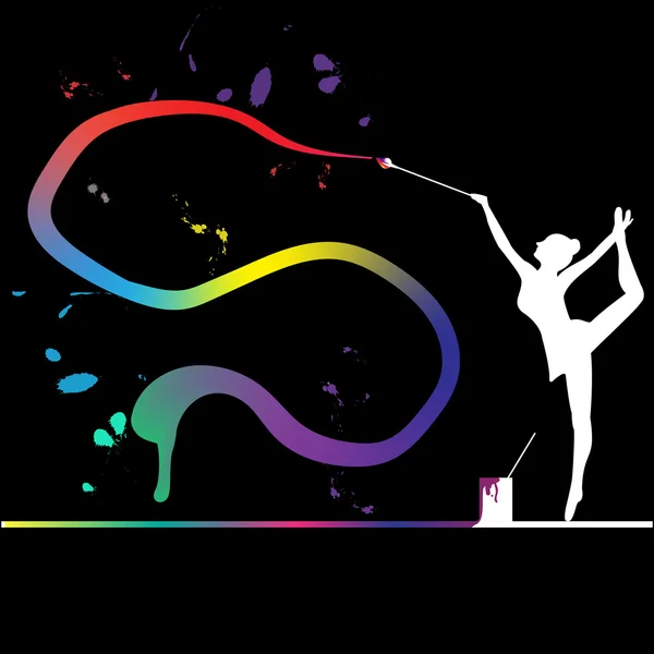 Creative gymnastics — Stock Vector