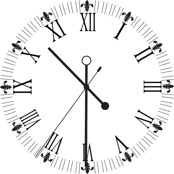 Retro klok met Roman Dial — Stockvector