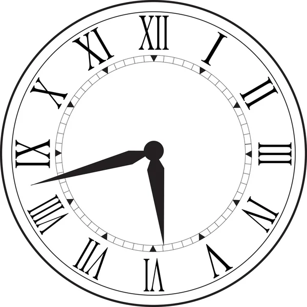 Retro klok met Roman Dial — Stockvector