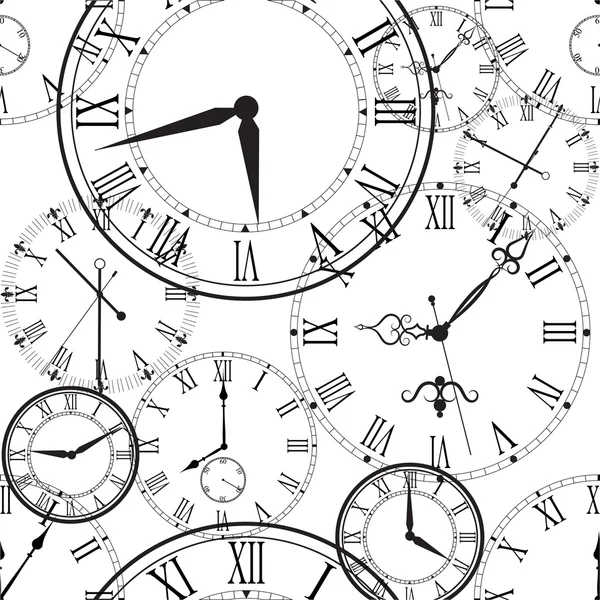 Reloj retro con esfera romana — Vector de stock