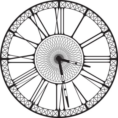 Roma kadranı ile Retro saat