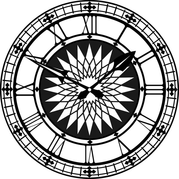 로마 다이얼 복고풍 시계 — 스톡 벡터
