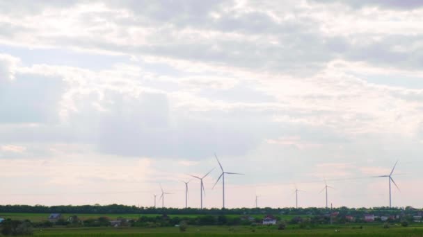 Eko energie, větrné turbíny, Eko energie, větrná farma — Stock video