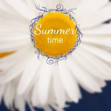 Vektör arka plan papatya ile bulanık