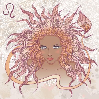 Burcunuz Leo güzel Afrika amer portresi olarak