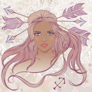 Burcunuz yay güzel afri portresi olarak