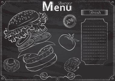 Hamburger menüsü tebeşiri