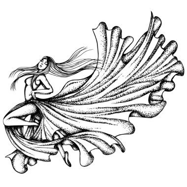 Dans eden modern dansçı kız