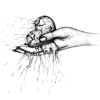 Heart in hand clipart
