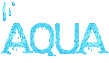Damlayan kelime Aqua rengi