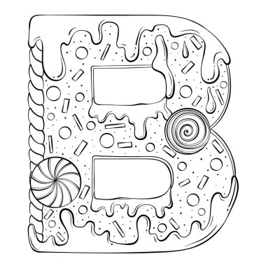 Alfabe zencefilli kurabiye harfi b