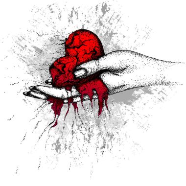Heart in hand clipart