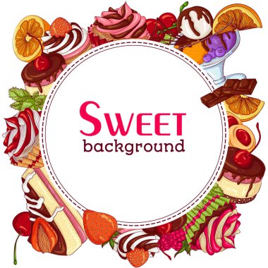 Tatlı yuvarlak çerçeve