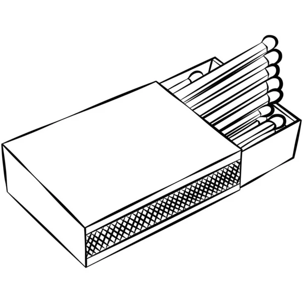 Коробка спичек — стоковый вектор