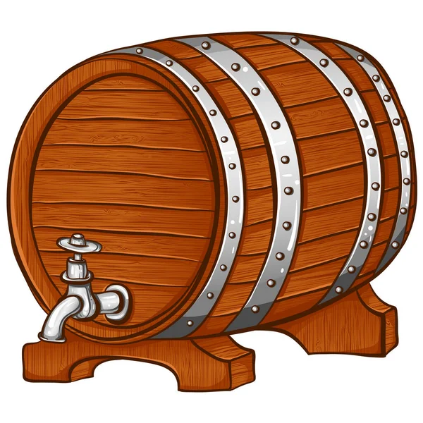Cor ilustração barril vista isométrica — Vetor de Stock
