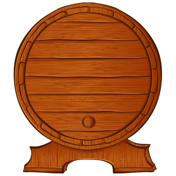 Color Illustration Barrel Front View — 스톡 벡터