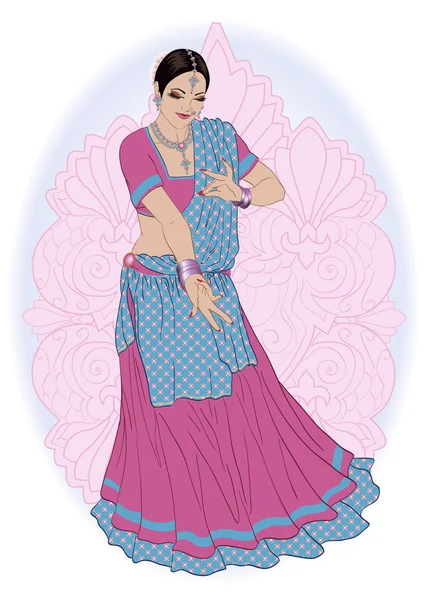 Indien fille — Image vectorielle